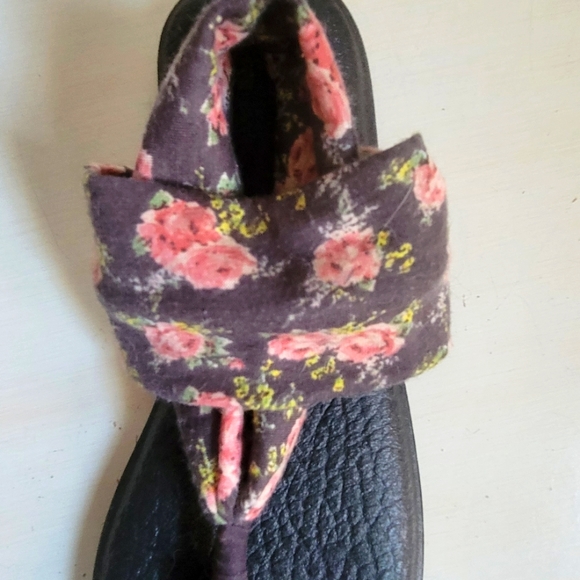 Sanuk Floral Print Yoga Sling Sandals Sz 8 - Picture 6 of 8